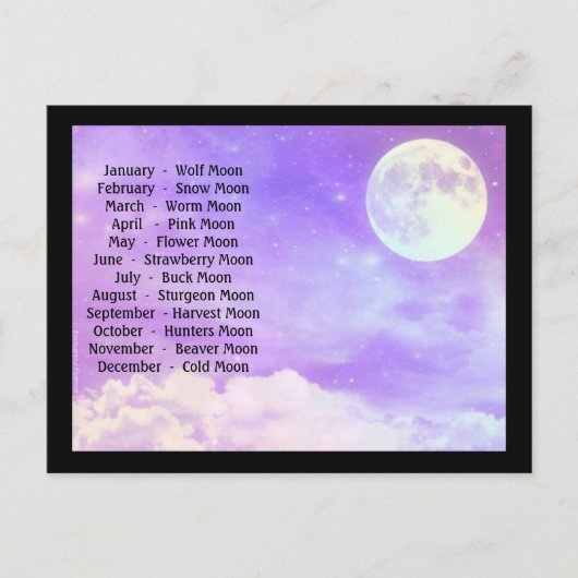 12 Briefkaart met volledige maan (Voorkant)