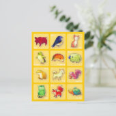 12 Briefkaart van dieren () (Staand voorkant)