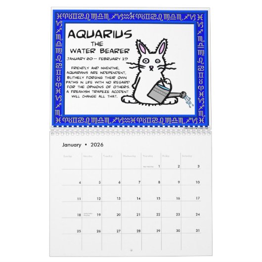 12 Bunnies van de Kalender van Zodiac 2011 (Jan 2026)