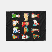 12 Bunny Of Christmas Bunny Rabbit Christmas Xmas  Fleece Deken (Voorkant (Horizontaal))