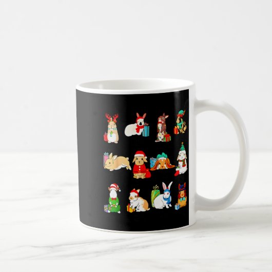 12 Bunny Of Christmas Bunny Rabbit Christmas Xmas  Koffiemok (Rechts)