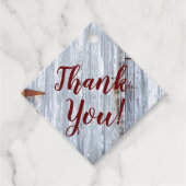 12 Cadeaublaadjes Wit Gewassen Houten Schuurdeur L Bedankjes Labels (Voorkant)