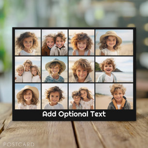 12 Collage fotoinstallatieschema met optionele tek Briefkaart