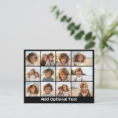 12 Collage fotoinstallatieschema met optionele tek Briefkaart (Staand voorkant)