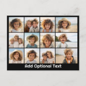 12 Collage fotoinstallatieschema met optionele tek Briefkaart (Voorkant)