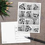 12 Collage fotoinstallatieschema - Pick achtergron Briefkaart<br><div class="desc">Voeg je favoriete afbeeldingen toe aan deze leuke sjabloon. U kunt de foto's van het Instagram of om het even welke foto's voor dit net gebruiken.</div>