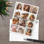 12 Collage fotoinstallatieschema - Pick achtergron Briefkaart<br><div class="desc">Voeg je favoriete afbeeldingen toe aan deze leuke sjabloon. U kunt de foto's van het Instagram of om het even welke foto's voor dit net gebruiken.</div>