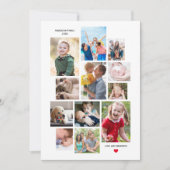 12 Collage van het Geheugen van de Foto Familie me Feestdagenkaart (Voorkant)