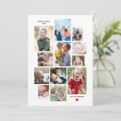 12 Collage van het Geheugen van de Foto Familie me Feestdagenkaart (Staand voorkant)