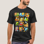 12 construction vehicles machinery construction si t-shirt (Voorkant)