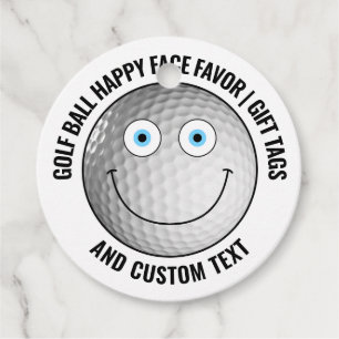 12 Custom Golf Party BLUE EYES Happy Face Gift Bedankjes Labels