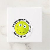 12 Custom Pickleball BLUE EYES Happy Face Gift Bedankjes Labels (In situ)