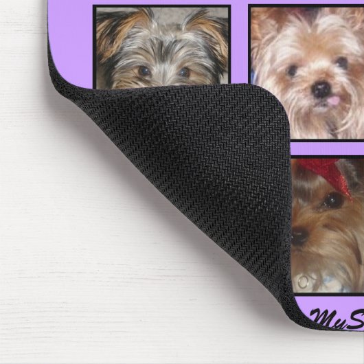 12 CUTE YORKIES - Mousepad Gepersonaliseerd Muismat (Hoek)