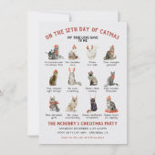 12 Dag kerstfeestdag Uitnodiging kerstfeest (Voorkant)