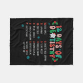 12 Dag van Tandheelkunde Kerstmis Tandarts Tandhee Fleece Deken (Voorkant (Horizontaal))