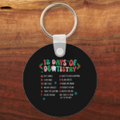 12 Dag van Tandheelkunde Kerstmis Tandarts Tandhee Sleutelhanger (Voorkant)