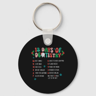 12 Dag van Tandheelkunde Kerstmis Tandarts Tandhee Sleutelhanger