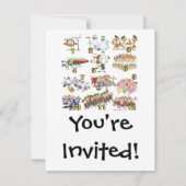 12 dagen cartoon kerstliedje kaart (Voorkant)