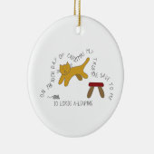 12 dagen catmas 10 Lords-a-Leaping Cat-foto Keramisch Ornament (Rechts)