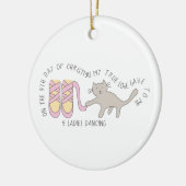 12 dagen catmas 9 Dameskat foto Keramisch Ornament (Links)