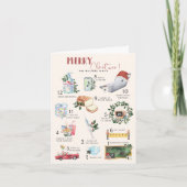 12 dagen Covid | "Quarantine" kerstfeestdag Kaart (Voorkant)