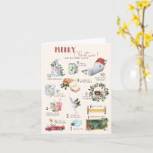 12 dagen Covid | "Quarantine" kerstfeestdag Kaart (Gele Bloem)