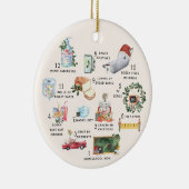 12 dagen Covid | "Quarantine" kerstfeestdag Keramisch Ornament (Rechts)