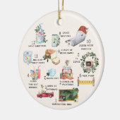 12 dagen Covid | "Quarantine" kerstfeestdag Keramisch Ornament (Links)