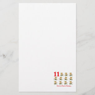 12 dagen elf pijpleidingen briefpapier