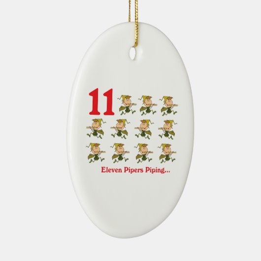 12 dagen elf pijpleidingen keramisch ornament (Rechts)