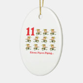 12 dagen elf pijpleidingen keramisch ornament (Links)