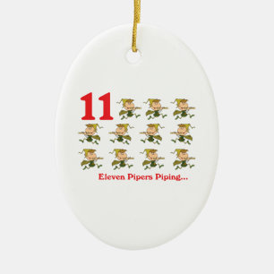 12 dagen elf pijpleidingen keramisch ornament