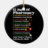 12 dagen Farmacie Funny kerstapotheker Tec Keramisch Ornament (Achterkant)