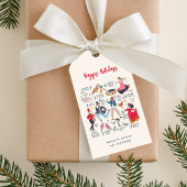 12 dagen kerst 6 ganzen een leg cadeaulabel