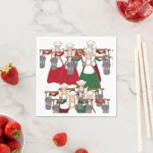 12 dagen Kerst 8 Maids A-Milking Servet (Insitu)