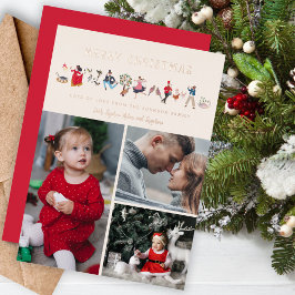12 dagen kerst ecru foto kerstkaart folie feestdagenkaart