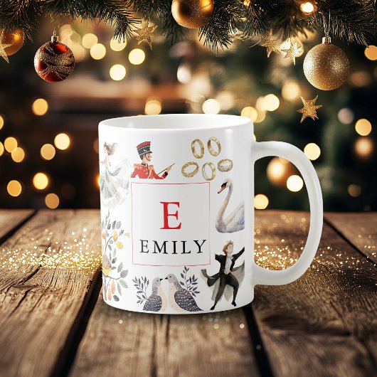 12 dagen kerst eerste vintage koffiemok