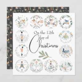 12 dagen Kerst Elegant Feestdagenkaart