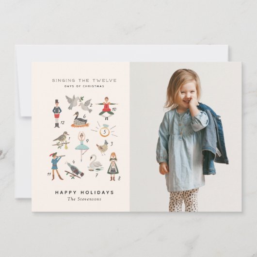 12 dagen kerst fotokaart feestdagenkaart (Voorkant)