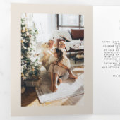 12 dagen kerst gepersonaliseerd drieluik wenskaart (Binnenzijde eerst)