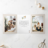 12 dagen kerst gepersonaliseerd drieluik wenskaart (Binnen)