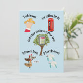 12 dagen kerst grappige cartoon feestdagenkaart (Staand voorkant)