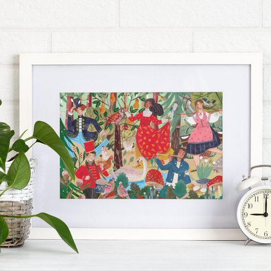 12 dagen Kerst Illustratie Poster