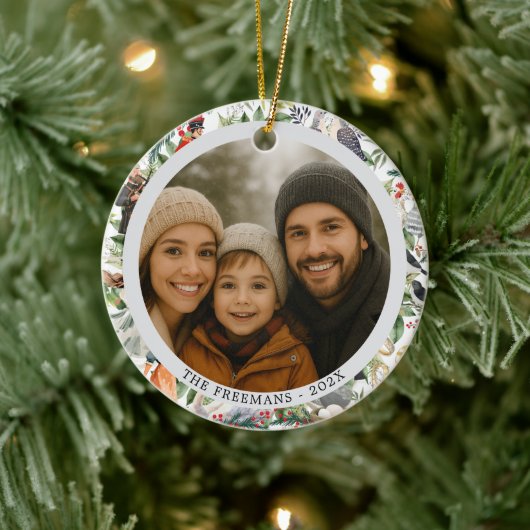12 dagen kerst multi foto's keramisch ornament (Boom)
