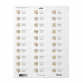 12 dagen kerst patrijs vintage etiket (Full Sheet)