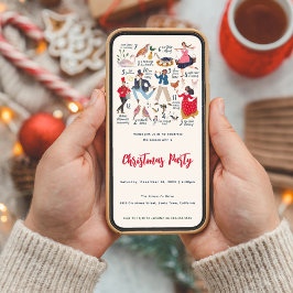 12 dagen Kerst Traditioneel Feest Kaart