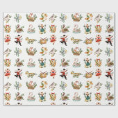 12 dagen kerst traditionele vakantie cadeaupapier (Vlak)