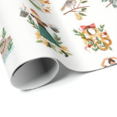 12 dagen kerst traditionele vakantie cadeaupapier (Rol Hoek)