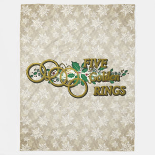12 dagen kerst-Vijf gouden ringen Fleece Deken