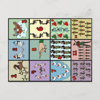 12 dagen kerstBriefkaart Briefkaart